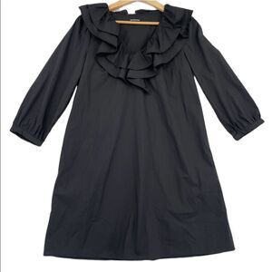 -Who What Wear Black Ruffled Women Dress S